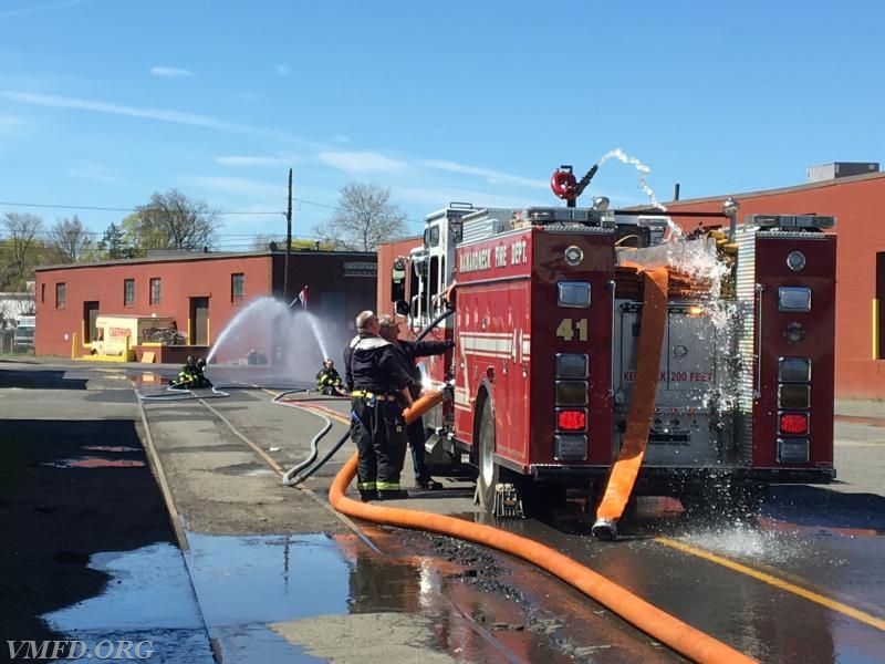 Engine 41 training on pump operations
